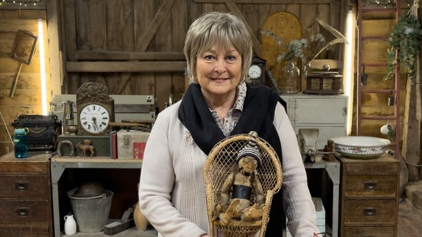 Still image from The Repair Shop of Alphonse The Monkey in Wicker Chair