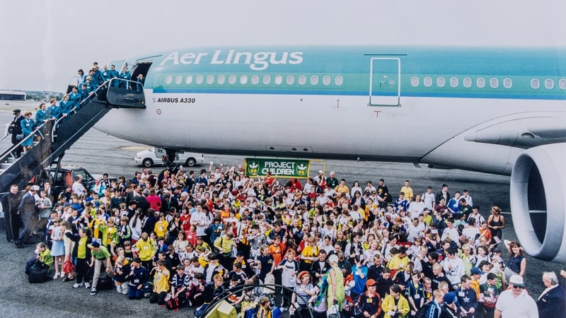 Children from Northern Ireland land at JFK airport as part of the initiative (Courtesy: Monaghan County Museum)