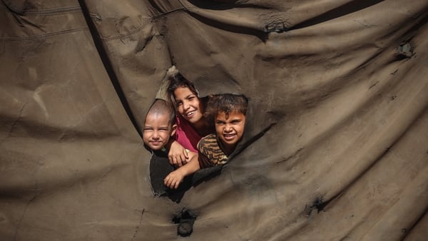 Displaced Palestinian children