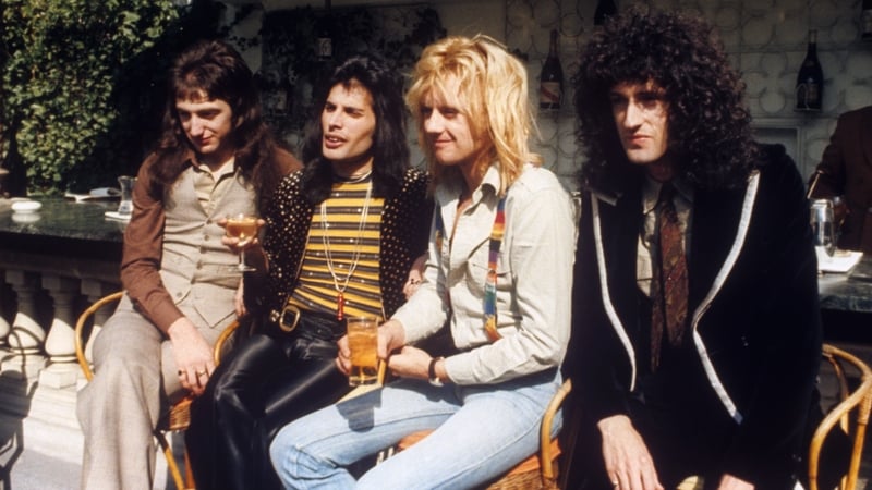 (left to right) John Deacon, Freddie Mercury, Roger Taylor and Brian May of the rock band 'Queen' in London in 1976. Photo credit: PA/PA Wire