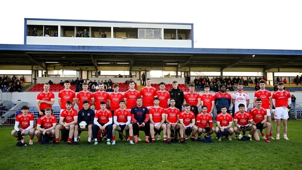 Éire Óg Ennis squad before 2024 Munster club semi-final against Loughmore-Castleiney
