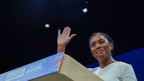 Conservative Party leader Kemi Badenoch delivering her speech on the final day of the Conservative Party conference