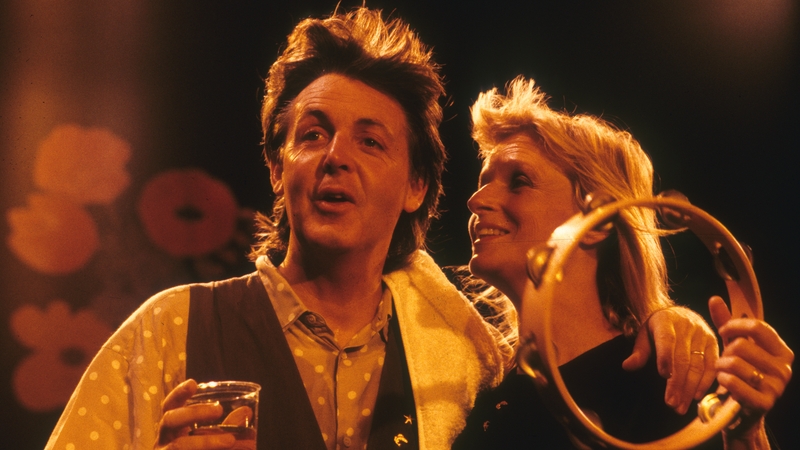 Paul McCartney and Linda McCartney, pictured on stage in London in 1988