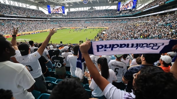 MIAMI GARDENS, FLORIDA - JULY 01: A general view inside the stadium is seen during the FIFA Club World Cup 2025 round of 16 match between Real Madrid CF and Juventus FC at Hard Rock Stadium on July 01, 2025 in Miami Gardens, Florida. (Photo by Carmen Mand