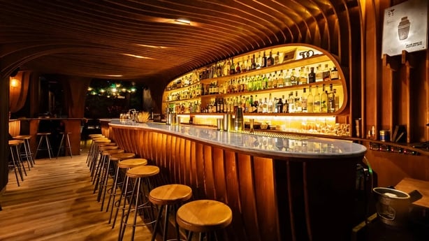 The striking cocktail bar inside Paradiso in Barcelona