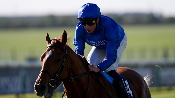 Distant Storm ridden by William Buick after winning the Tattersalls Stakes