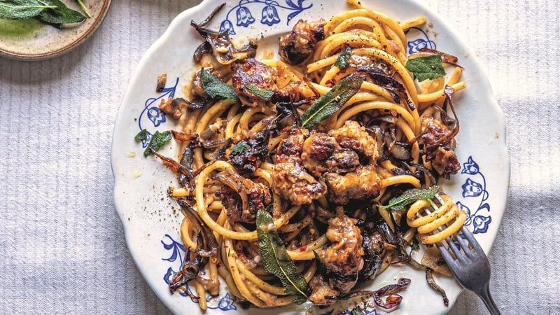 Donal Skehan's smashed sausage pasta