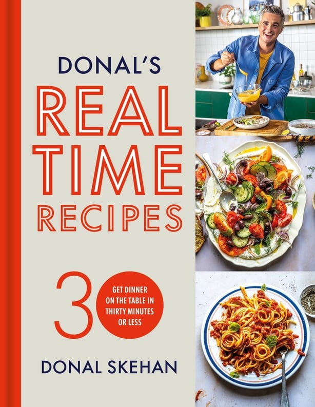 The cover of Donal Skehan's cookbook 'Donal's Real Time Recipes'