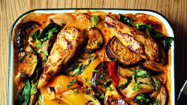 A chicken tray bake