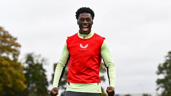 7 October 2025; James Abankwah during a Republic of Ireland U21's training session at the FAI National Training Centre in Abbotstown, Dublin. Photo by Tyler Miller/Sportsfile