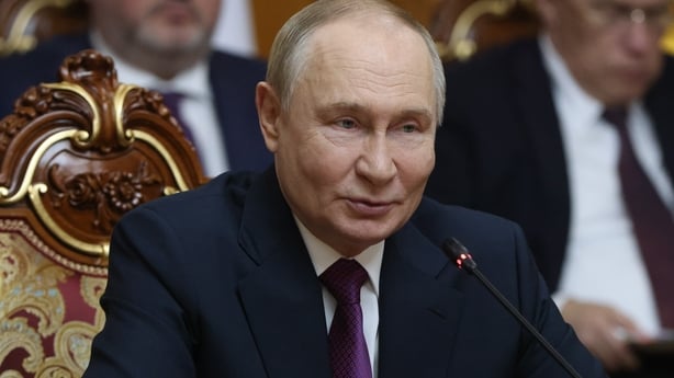 Russian President Vladimir Putin pictured during a visit to Tajikistan
