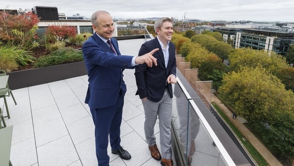 Taoiseach with John Collison at new Stripe HQ