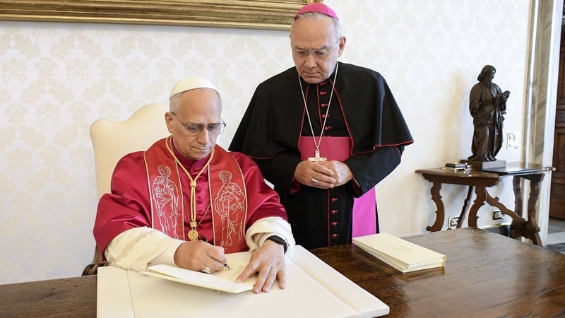 Pope Leo signs his Apostolic Exhortation 'Dilexi te'