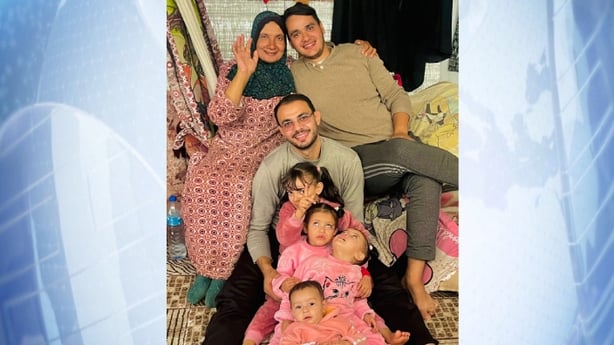 Mahmoud, their mother, Waleed, Eileen, Lena, Lana and Mahmoud's son Baraa
