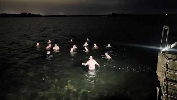 Members of Blueballs Midlands in the water during a meet up.