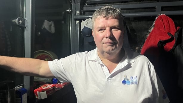 Founder of Blueballs Midlands Damien Rooney standing.