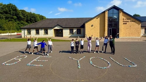 The children designed colourful messages to put on pebbles for the sensory garden