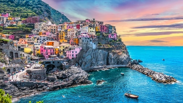 Panoramic,View,Of,Picturesque,Village,Manarola,,Cinque,Terre,,Italy.