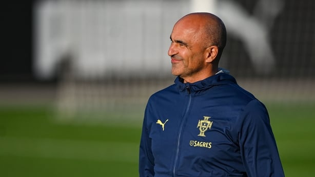 Head coach Roberto Martínez during a Portugal training session at Cidade do Futebol in Lisbon, Portugal. (Photo By Stephen McCarthy/Sportsfile via Getty Images)