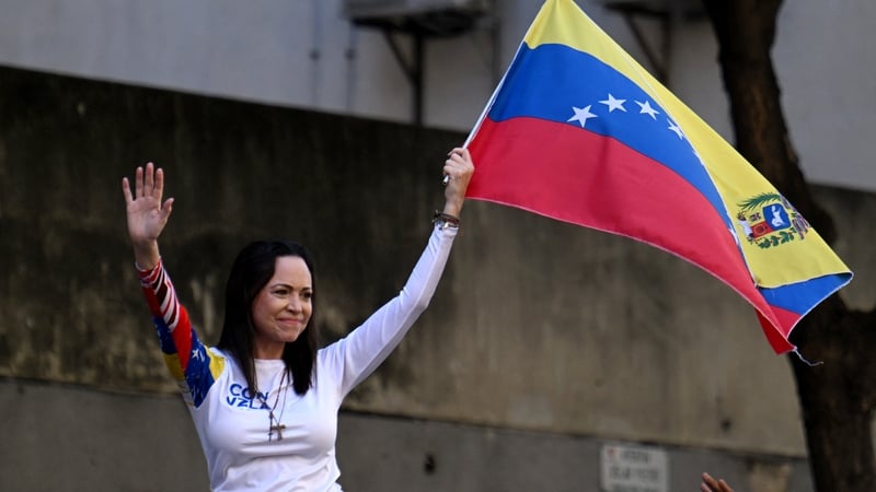 Maria Corina Machado was honoured for her 'tireless' working promoting democratic rights