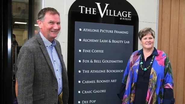 Rosie Boles and her husband Alastair outside Burgess in Athlone