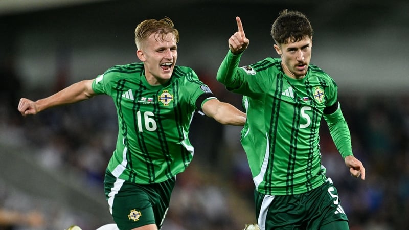 Trai Hume of Northern Ireland celebrates after scoring his side's second