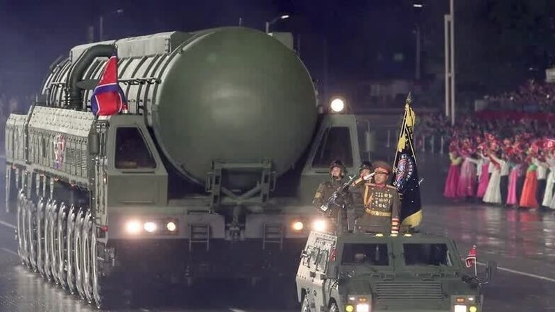 Nuclear-armed North Korea displayed its most advanced Hwasong-20 intercontinental ballistic missile