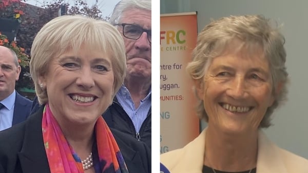 A composite photo of Heather Humphreys on the left and Catherine Connolly on the right
