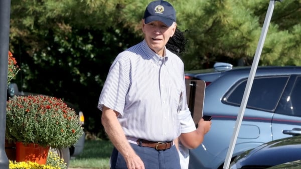 Joe Biden is seen at Janssen's Market in Wilmington, Delaware