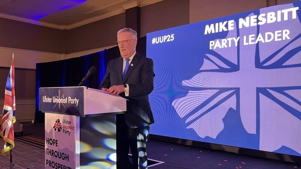 UUP leader Mike Nesbitt speaking at the party's annual conference