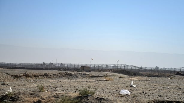 A general view shows the Durand Line at the Afghanistan-Pakistan border