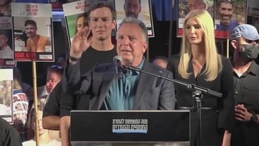 Watch:  Israelis boo mention of Netanyahu as Witkoff speaks in Tel Aviv