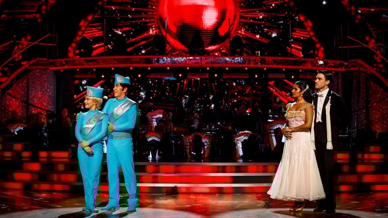 (L-R) Jowita Przystal and Ross King and Balvinder Sopal and Julian Caillon await the results