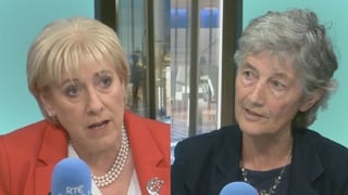 Heather Humphreys and Catherine Connolly in RTÉ studio