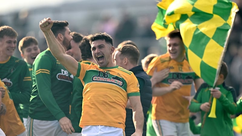Dunloy's Nigel Elliot celebrates at the final whistle