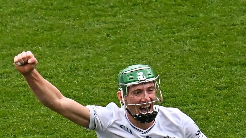Jack Sheridan in inter-county action for Kildare during the Joe McDonagh Cup final in June