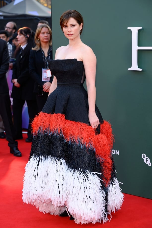 Jessie Buckley attends the "Hamnet" screening
