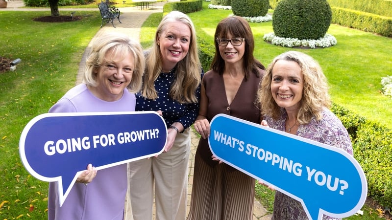 Lead Entrepreneur Susan Spence, formerly SoftCo; Participant Sinead Timoney of Fehily Timoney & Co (who has just completed the 17th cycle of Going for Growth); Enterprise Ireland CEO Jenny Melia and Partner at KPMG Olivia Lynch