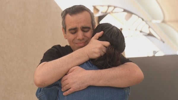 Israeli hostage Omri Miran received by the Israeli army, reunites with his family 