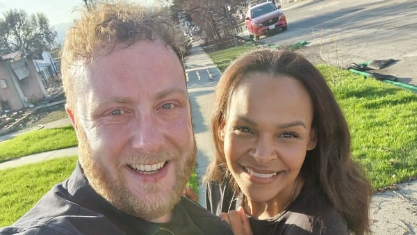Martin 'Beanz' Warde and Samantha Mumba pose for a selfie
