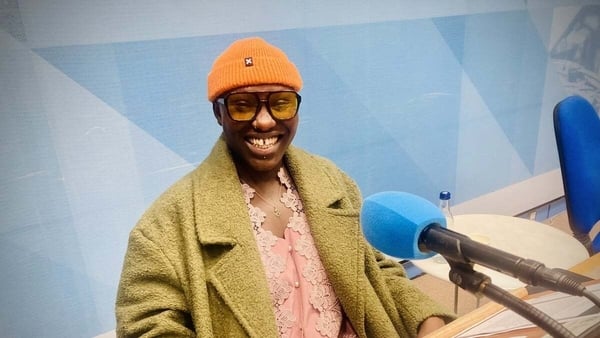 poet Felispeaks in RTÉ Radio studio for Sunday Miscellany, 2024
