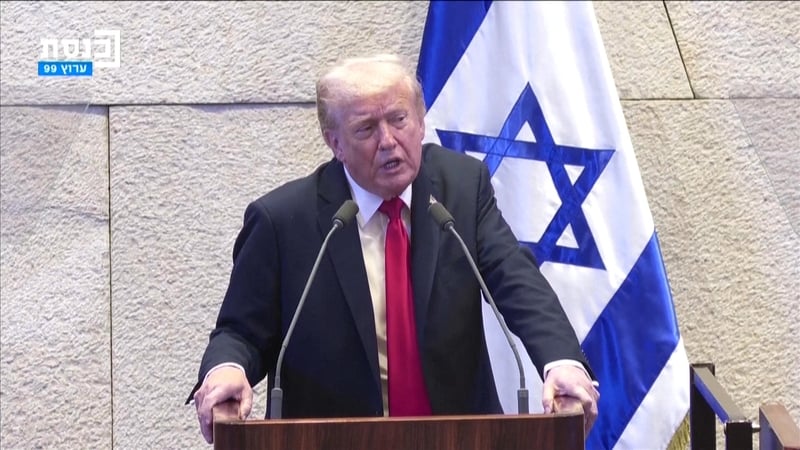 US President Donald Trump addressed the Knesset described the moment as a 'historic dawn of a new Middle East'