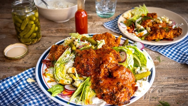 Donal's Real Time Recipes: Buffalo chicken & wedge salad