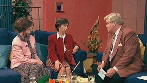 Rita Keane and Joyce Cleary with 'Live At Three' presenter Derek Davis (1995)