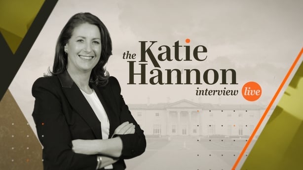 Image of Katie Hannon with the words The Katie Hannon interview live