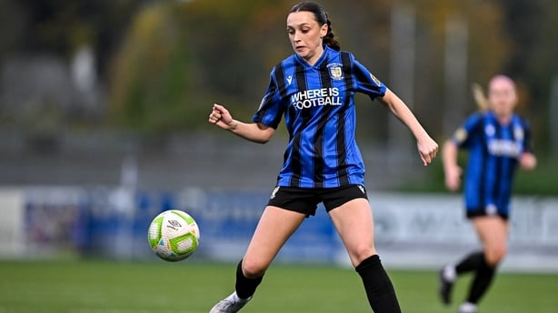 Kayleigh Shine of Athlone Town during the SSE Airtricity Women's Premier Division match between Athlone Town and Sligo Rovers at Athlone Town Stadium in Westmeath.