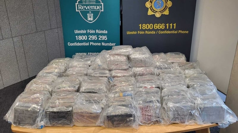 Approximately 150kg of cocaine was discovered in the fuel tank of a truck arriving at Rosslare Europort