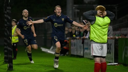 Jack Henry-Francis celebrates his winning goal
