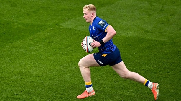 Jamie Osborne of Leinster during the United Rugby Championship match between Leinster and Hollywoodbets Sharks at the Aviva Stadium in Dublin