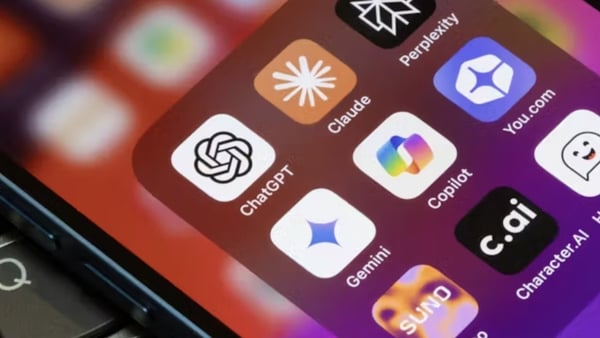 AI apps on a mobile phone screen